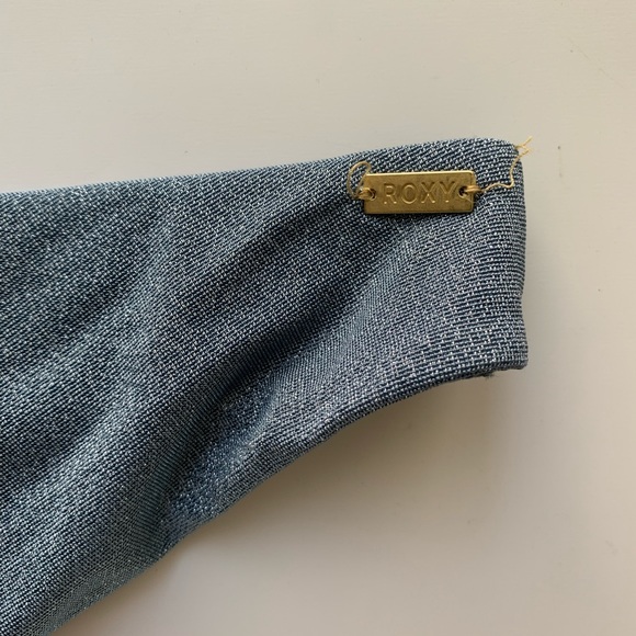 Roxy Color My Life Sparkly Shimmer Blue Bikini - Picture 4 of 4